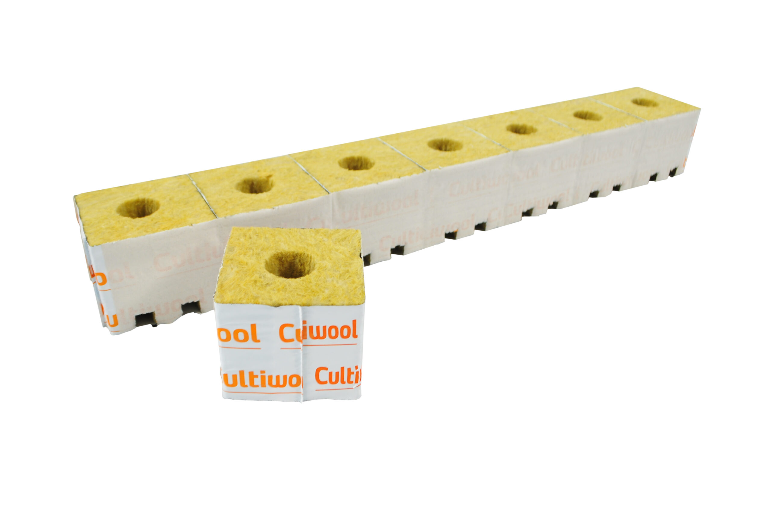 Cultiwool startblokken | Ø28mm | 75x75x65mm | 480st. p/doos | Steenwol